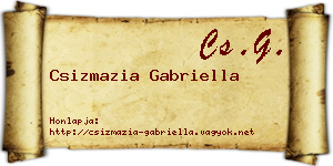 Csizmazia Gabriella névjegykártya