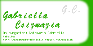 gabriella csizmazia business card